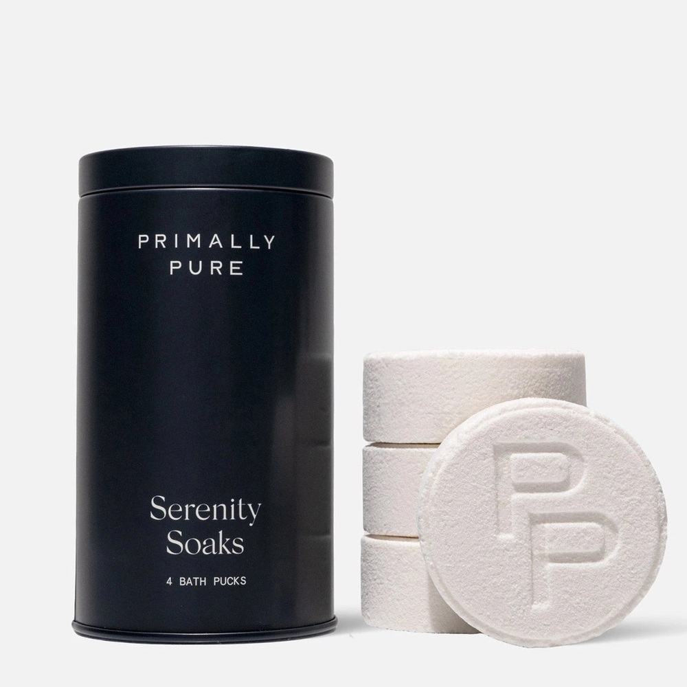 Primally Pure - Serenity Soaks 4 Bath Pucks - new